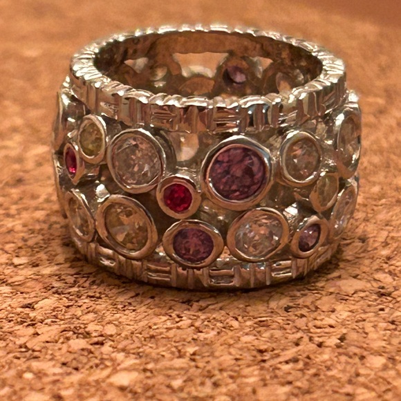Multi Coloured Gemstone Ring - Picture 3 of 7